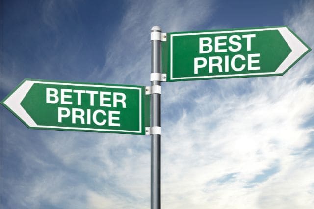 Weg zum besten Preis im Vergleich